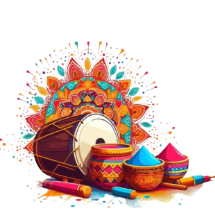 Holi card design